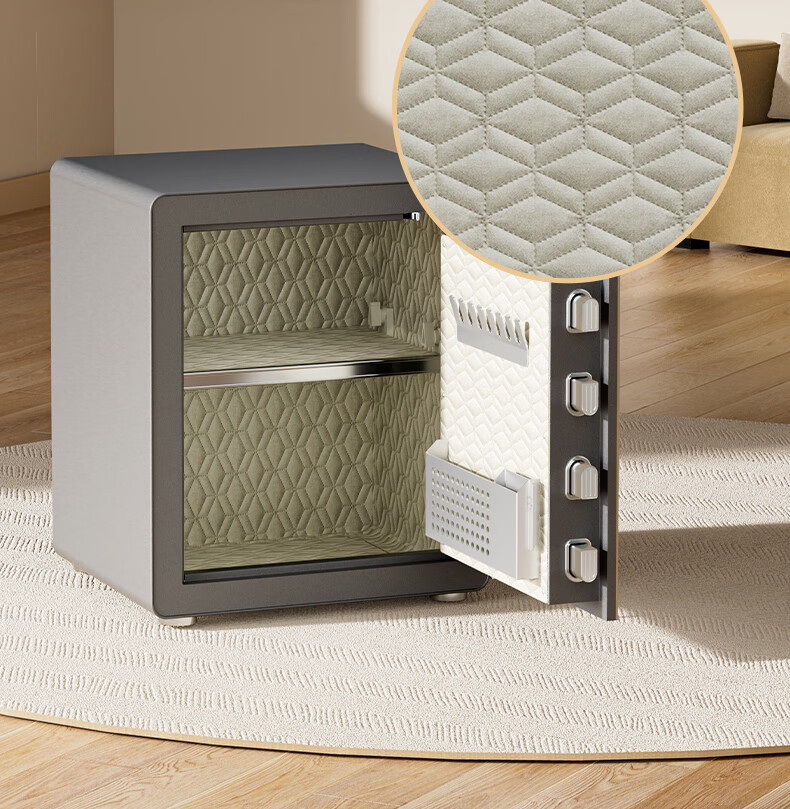 Deli Safe, Home Fingerprint Password Storage, Office Financial Confidential Box, Automatic Door Opening, Thickened Lock Bolt, 45cm Gray AE640-Z 5
