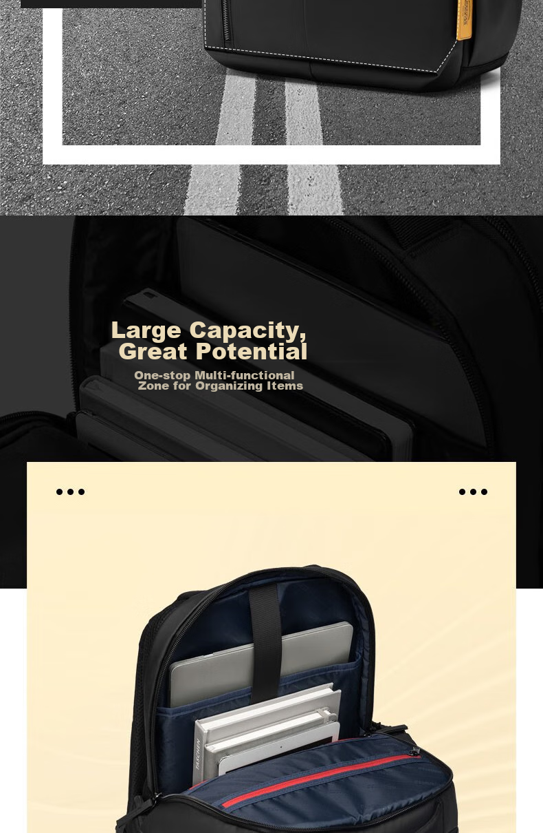 AMERICAN TOURISTER Men's Backpack, Stylish Laptop Bag with Large Capacity, 16-Inch Backpack, NE2 Black 3