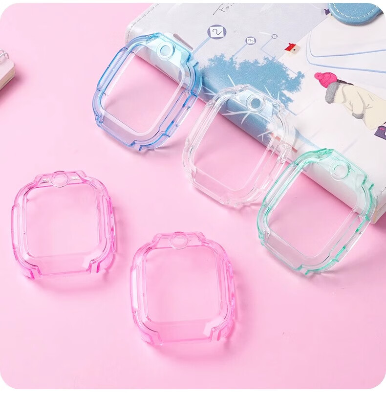 Xuanyi [Tempered Glass Included] Little Genius Q3/N5/U5/D5 Protective Case and Screen Protector for Kids' Smartwatch N5 Q3 Full Coverage Shockproof D3 Wear-Resistant TPU Transparent 3