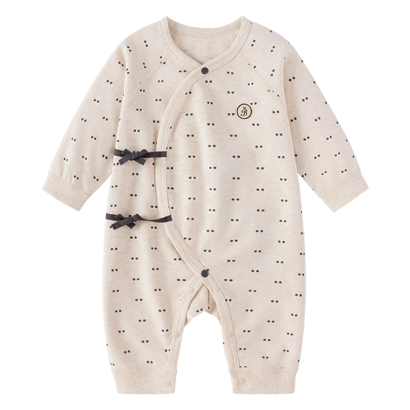Babylove Newborn Cotton Jumpsuit Spring Autumn Monk Style Baby Tie Romper Belly Protection Autumn Wear