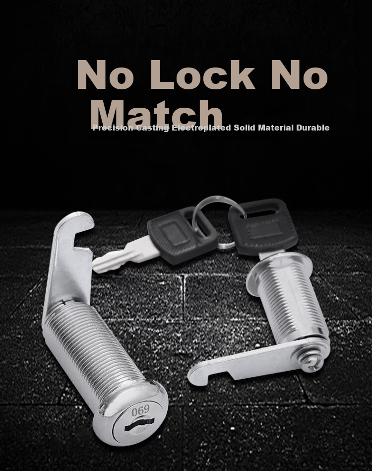 Shouli Office Desk Drawer Lock, Storage Cabinet, Wardrobe, File Cabinet Lock, Durable Anti-Theft, Length 20mm [Single Lock], 2 Pieces 2