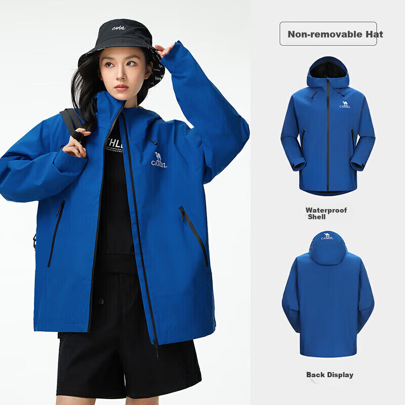 CAMEL [Dilireba's Choice] Outdoor Hardshell Jacket for Men And Women, Unisex Style, Triple Protection Mountaineering Coat B001