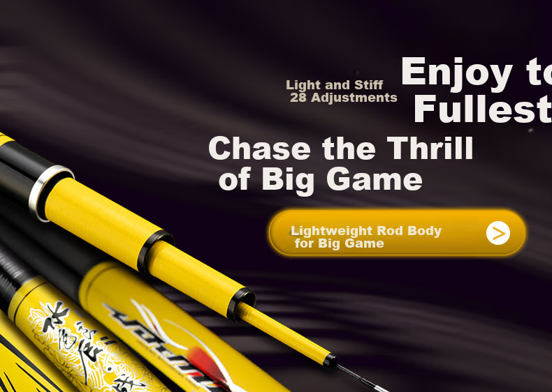 GW 6.3m Yuse Liangchen Zhan Ultra-Light Ultra-Hard 28-Tune Fishing Rod Tai Fishing Rod Hand Rod Comprehensive Fishing Gear 1