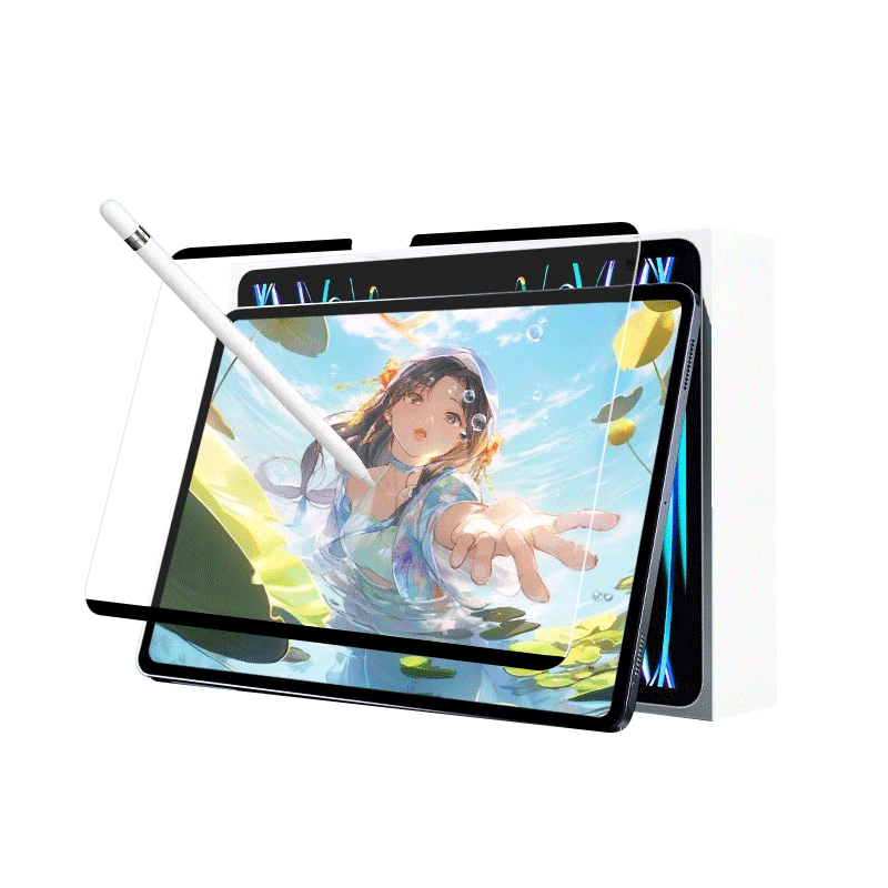 Smorss Magnetic Paper Screen Protector for 2024/2025 iPad Pro 13-inch Apple Tablet, Detachable Full-Screen Drawing Film