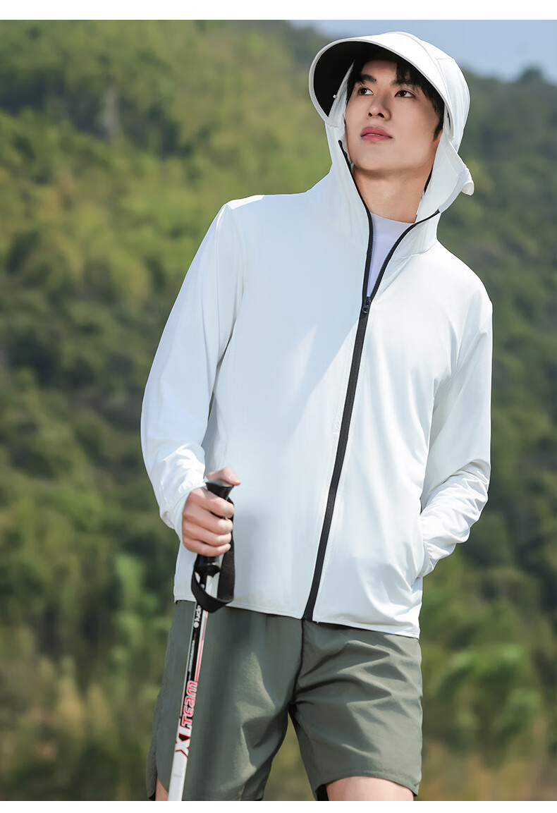 Combo Men's Ice Silk Summer UV Protection Ultra-Thin Breathable Cycling Outdoor Sun Protection Jacket Women's Fishing Coat 40