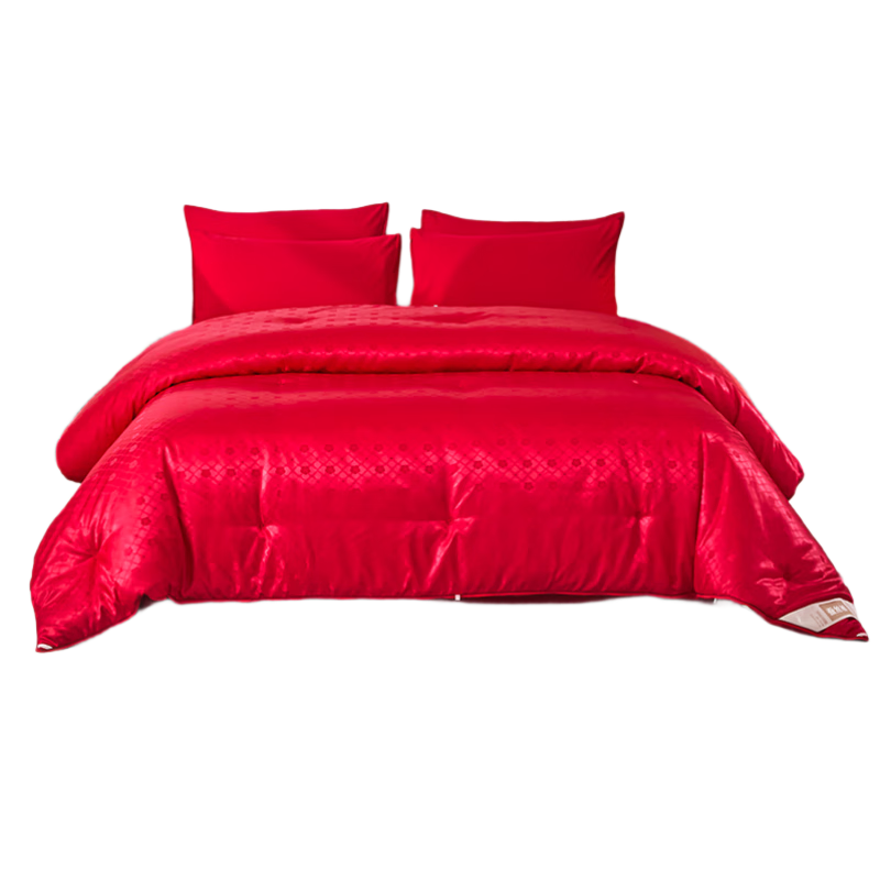 Hengyuanxiang Silk Comforter, 100% Mulberry Silk Medium-Long Fiber, All-Season Spring And Autumn Quilt, Wedding Celebration Comforter, 200*230cm, Approximately 5 Ji