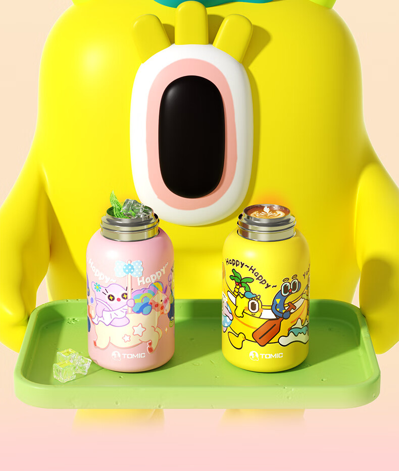 TOMIC Pure Titanium Kids Insulated Water Bottle Student Portable Straw Cup for Children Kindergarten School Use Birthday Gift 12