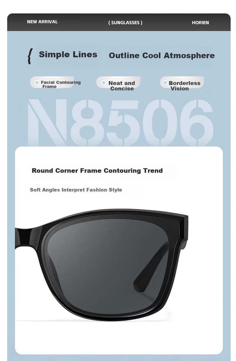 HORIEN Sunglasses for Men And Women, UV Protection Sunglasses, Same Style As Times Teenagers, New Model N8509 for 2025 5
