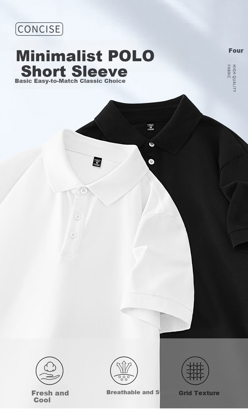 Jeanswest Short-Sleeve Polo Shirt for Men, Father's Day Gift, Versatile Men's T-Shirt, American Trendy Brand Men's Clothing 1