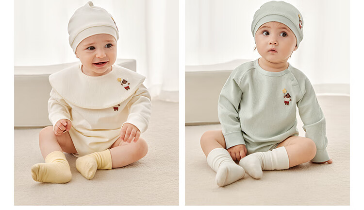 Weishi Muni Baby Romper Spring and Autumn Long Sleeve Infant One-piece Bodysuit Triangle Jumpsuit 4