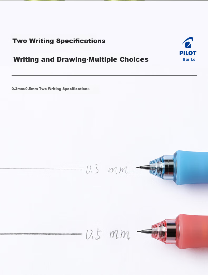 PILOT Grip Series Quick Sketching Mechanical Pencil for First Grade Elementary School Exams, Children's Beginner Stationery HDGAC-80R3 0.3 Gradient Silver 8