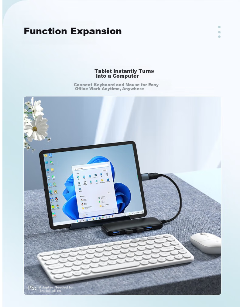 HP CT110c USB Hub, Computer USB Expansion Port, 4-Port USB 2.0 Hub, USB Extension Cable, Black 31