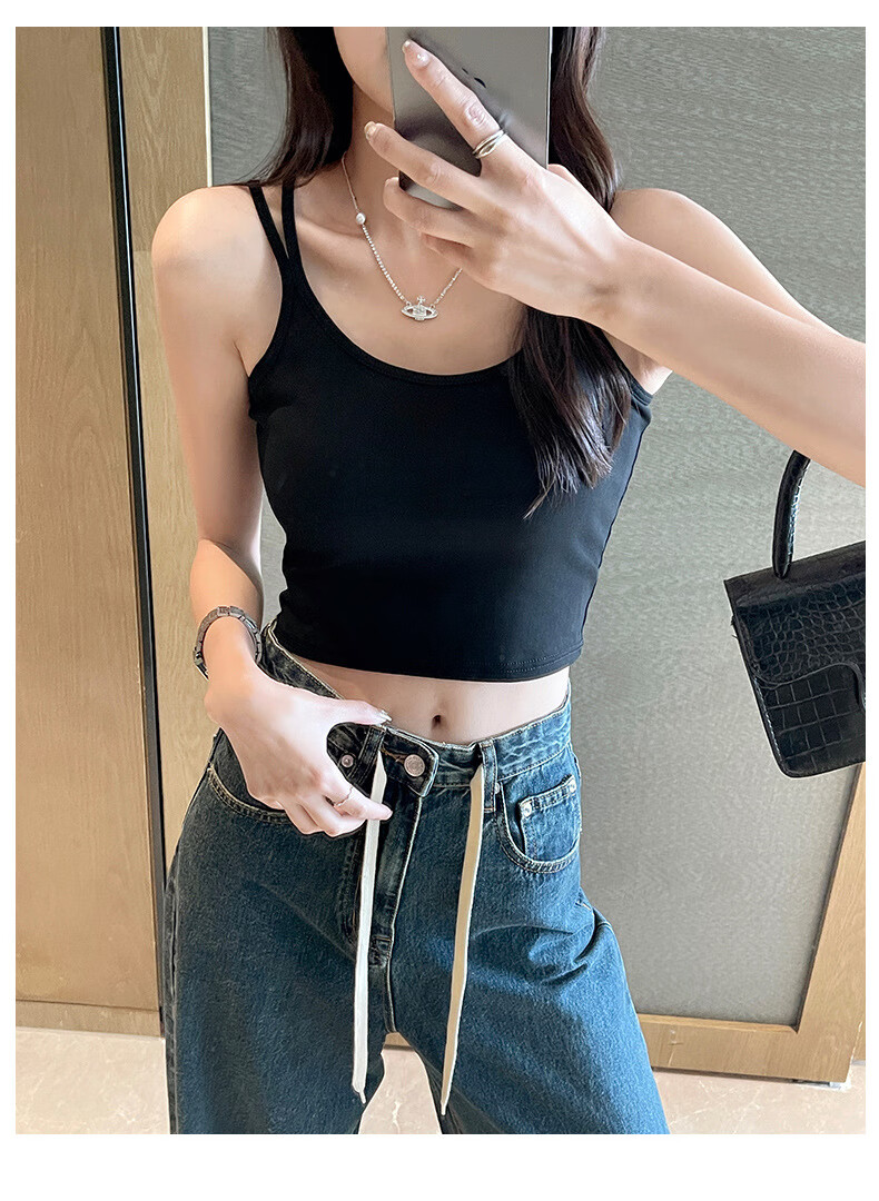 Langsha White Camisole Vest Women 2026 New Versatile Backless Slim Sleeveless Top 20