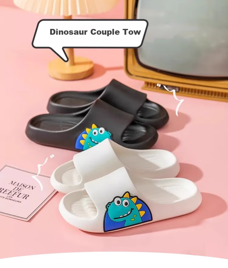 GUOLUOFEI Cartoon Children's Slippers for Boys, Summer Indoor Home Non-Slip Parent-Child Sandals, Yellow, Size 32-33 1