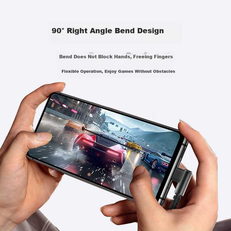 HP Gaming Curved Braided Fast Charging Cable Carplay Cable USB to Type-C Data Cable Suitable for Huawei Honor Xiaomi Android Phones Charging Cable 3A Fast Charging 1 Meter