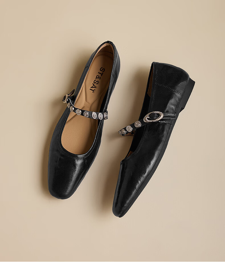 Saturday Sheepskin Mary Jane Shoes Women 2025 New Autumn Winter Retro Soft Sole Comfortable Commuter Flat Shallow Single Shoes 14