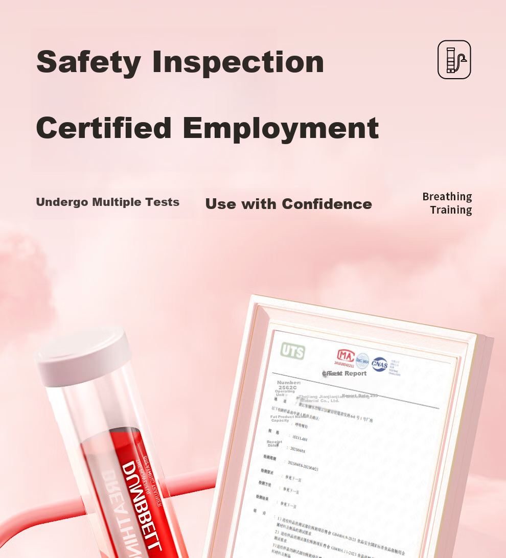 Mdikawe Breath Dumbbell Weight, Middle School Entrance Exam Abdominal Trainer, Lung Capacity Vest, Face Slimming Core Exercise Fitness Equipment, Pink 10