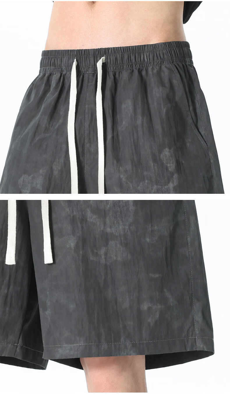 LangSha Men's Summer Breathable Lightweight Loose Casual Outdoor Quick-Dry Running Fitness Ice Silk Shorts 20