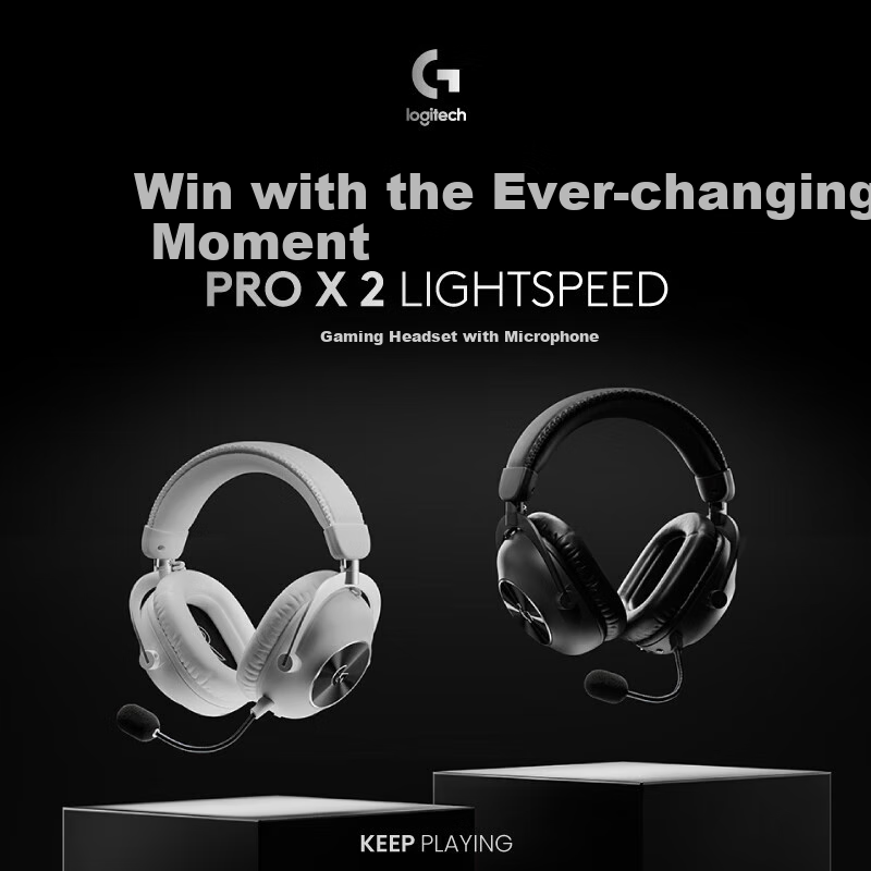 G PROX2 Wireless Bluetooth Tri-Mode Gaming Headset, E-Sports Headphones with 7.1 Surround Sound, Computer Over-Ear Headphones for Sound Positioning, GPX2 Second Generation, White, JDG Bundle