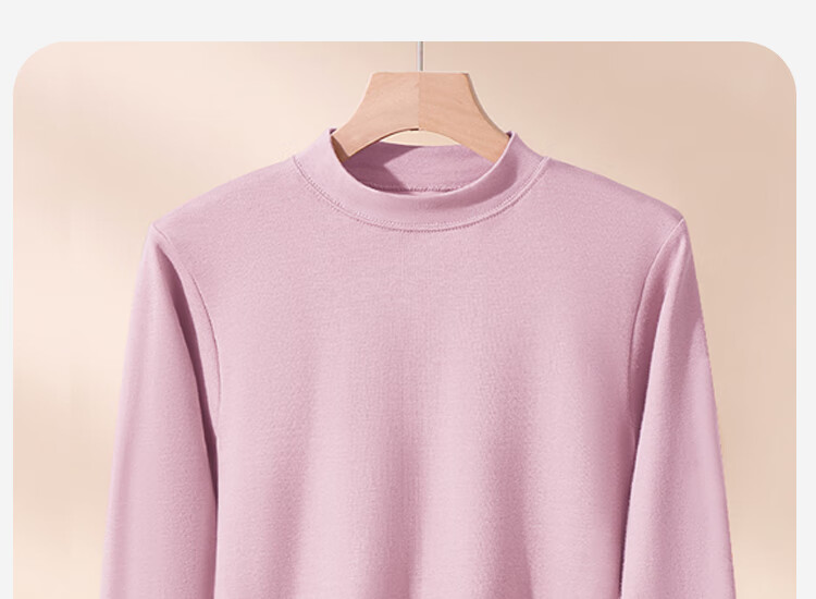 LangSha Men's Autumn Cotton Thin Warm Thermal Underwear Set Mid-Neck Comfortable Antibacterial Cotton Base Layer New Arrival 24