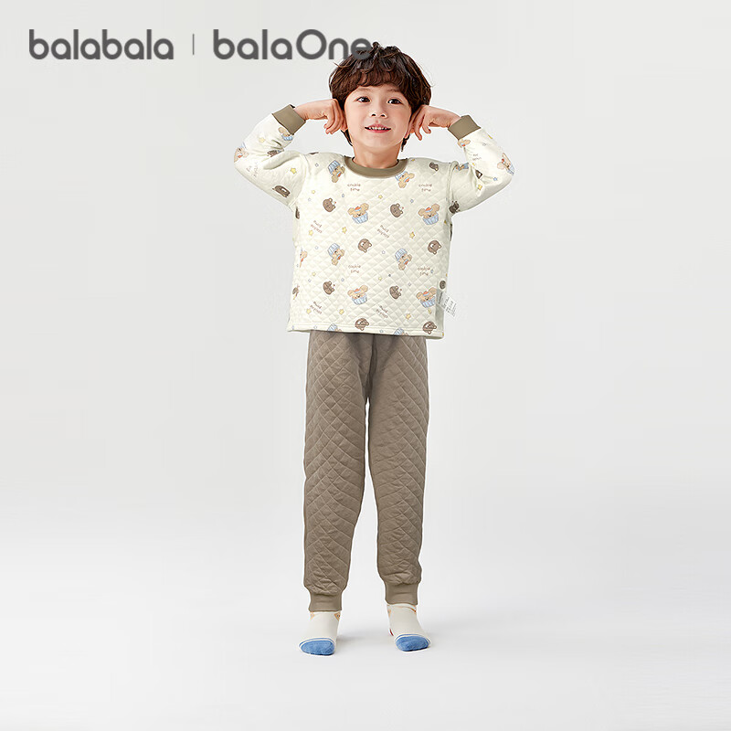 Balabala BalaOne Kids Underwear Set Boys Girls 2-Piece Autumn Winter Padded 2025 209425169203