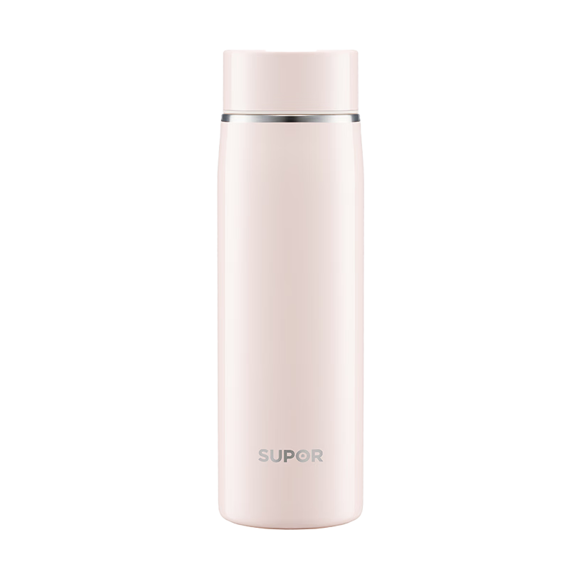 SUPOR Insulated Mug, 316L Stainless Steel, Women's Tea Infuser Cup, 450ml Large Capacity Portable Tumbler, KCV45DM10 Pink