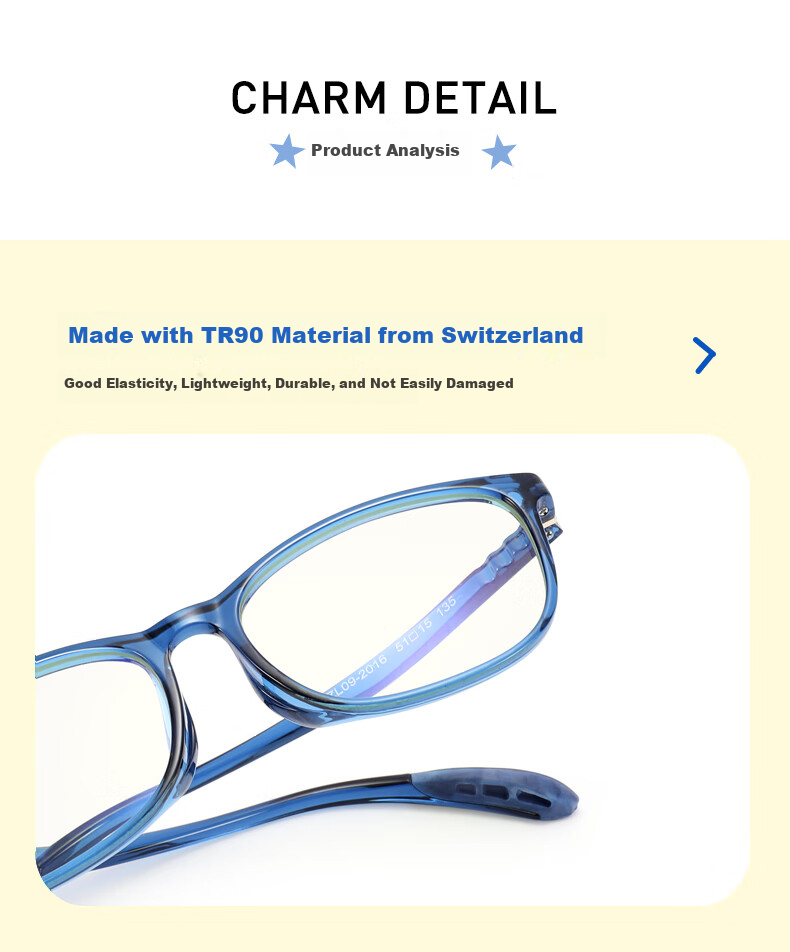 PARZIN Children's Anti-Blue Light Radiation Protection Glasses for Boys And Girls Students, Anti-Blue Light Eye Protection Glasses for Mobile Phone And Online Classes, Ages 5-14, 2016 8