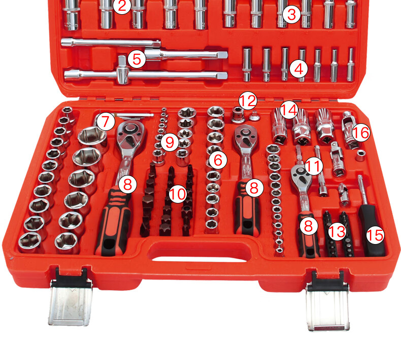 DELIXI ELECTRIC Auto Repair Tool Set 72-Tooth Precision Ratchet Wrench Kit DH-Q53 Socket Household 53-Piece Set 30