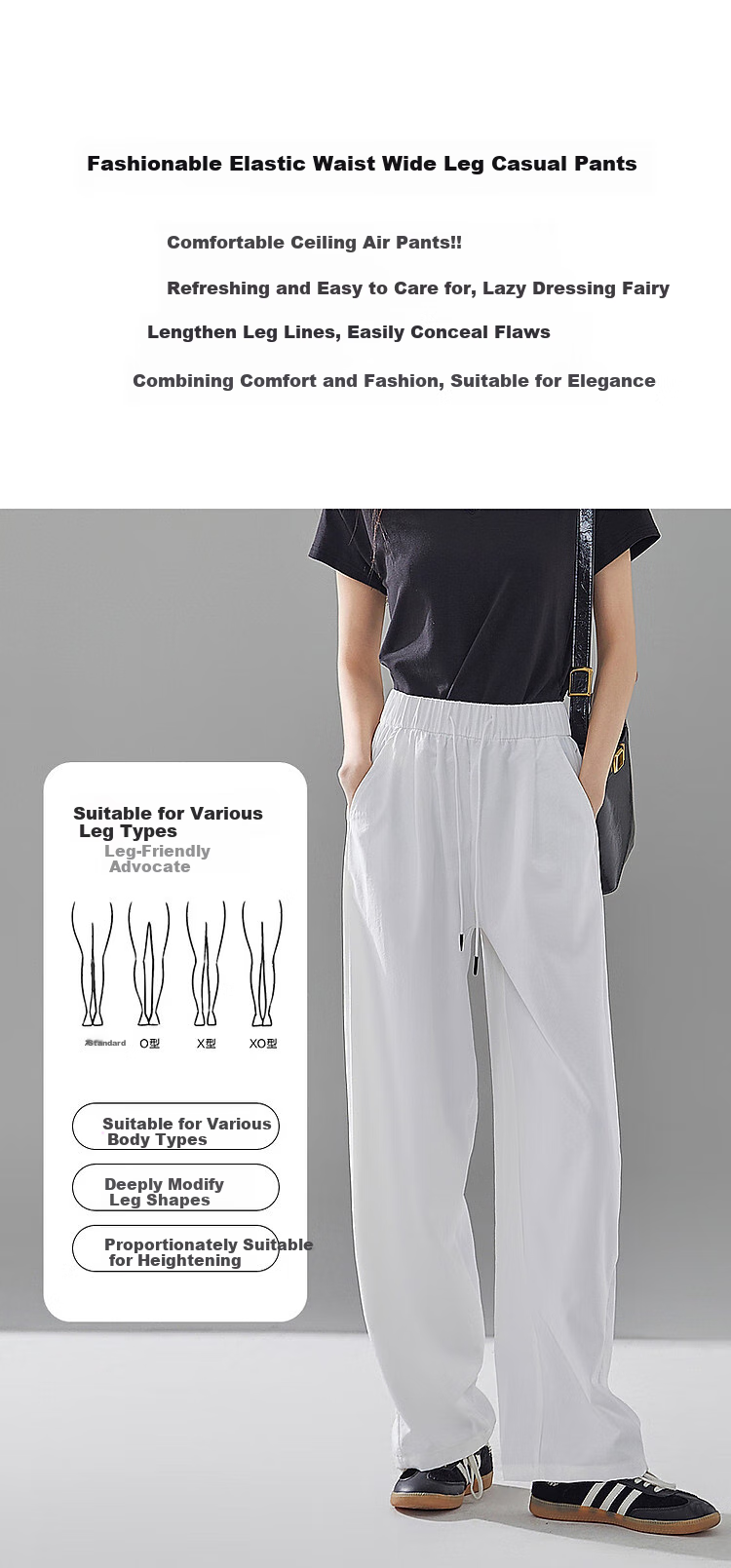 Dme [Only See The Pants Style, Not The Leg Style] Summer Slimming Tie-Waist Elastic Waist Concealing Street Wide-Leg Casual Pants Thin Style 3