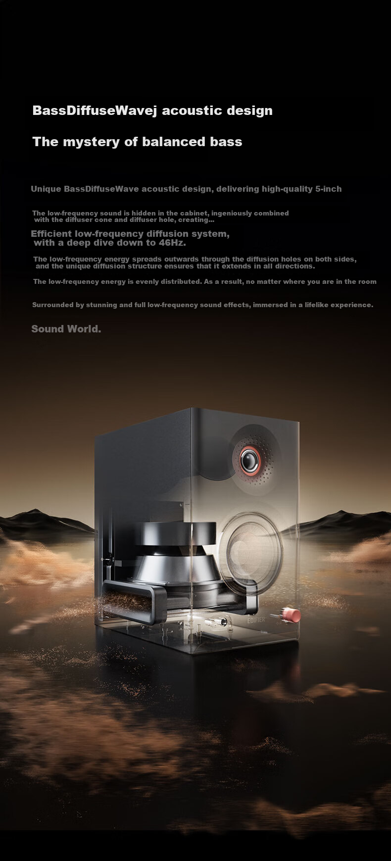 EDIFIER MR5BT Wireless Bluetooth Speaker 2.0, High-Fidelity HIFI Sound Quality, Computer And TV Speaker, Desktop Speaker, Black, Graduation Gift 8