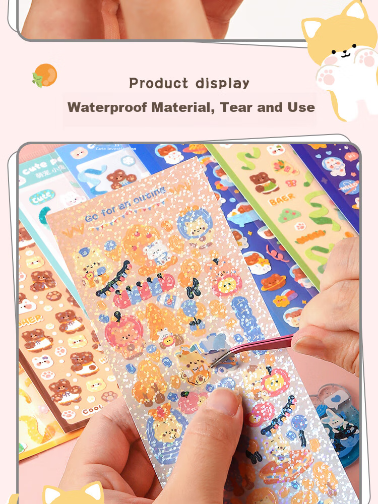 Sannianerban Guka Complete Material Kit, DIY Tool Set for Making Guka Cards, Stickers, Posters, Cards, Value-Packed Customizable DIY Planner, Birthday Gift for Boys And Girls [Round Bucket Set of 174 Pieces] Party Favor 5