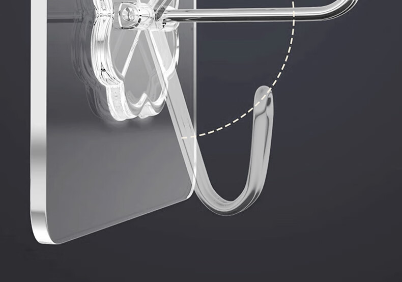 Baoshi Red F-Word Hooks, Pack of 8, No Drilling Required, Strong Adhesive Hooks, ABS Material, Heavy-Duty Load-Bearing 11