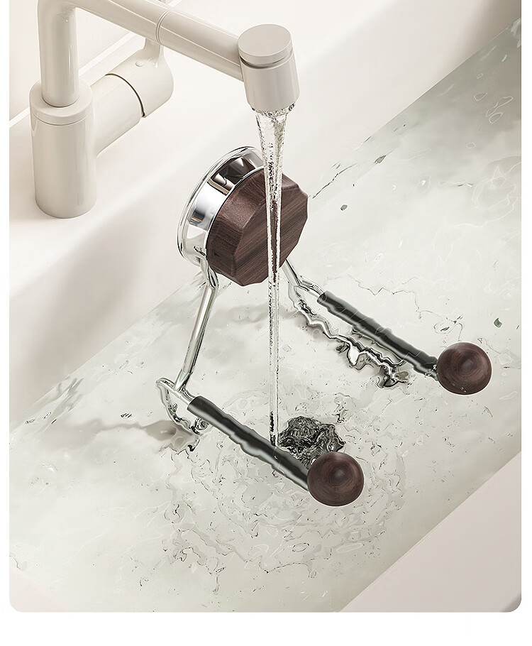 Gongxun Suction Cup Hair Dryer Holder, No Drilling Required, Bathroom Storage Rack, Wall-Mounted Organizer Shelf 2