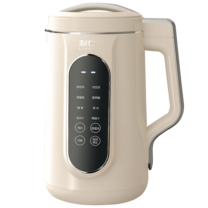 Liven Soy Milk Maker, No-Filter Blender for Home Use, 2L Capacity with Voice Prompt, Large Capacity, Low Noise, Fully Automatic, No-Cooking Five-Grain Rice Paste Machine LLJ-D2080