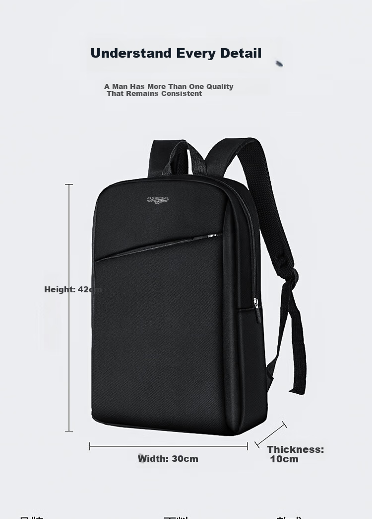 CARTELO Backpack, Business Casual Bag, Large Capacity, Water-Resistant Oxford Cloth Bookbag, Laptop Backpack, Gift for Husband Or Father 11