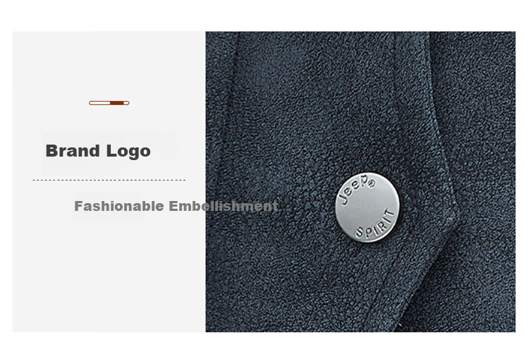 JEEP SPIRIT Men's Leather Jacket, Casual High-End Style, Trendy Suede Coat for Autumn And Winter 6