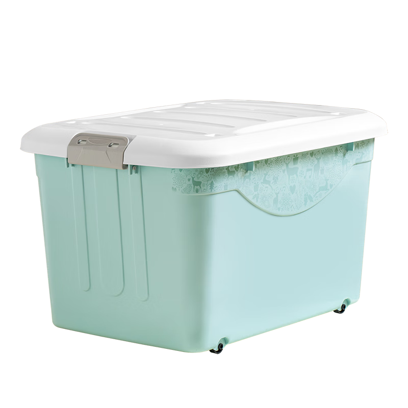 Xitianlong Household Storage Box Thickened Clothes Storage Plastic Box Large Capacity Toy Organizer 60L Blue 1 Piece