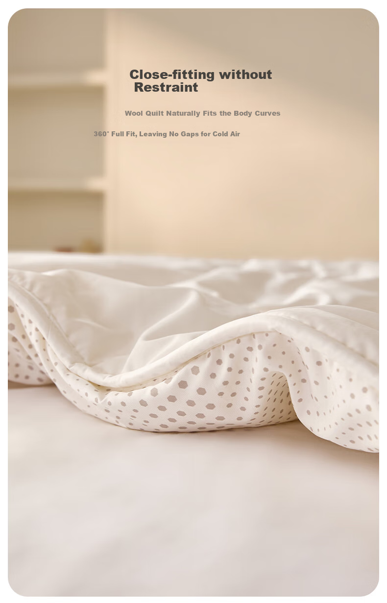 LUOLAI Home Textiles, Wool Comforter, 100% Wool Duvet, Class A Antibacterial Warm Quilt, Weighs Approximately 7 Ji 7