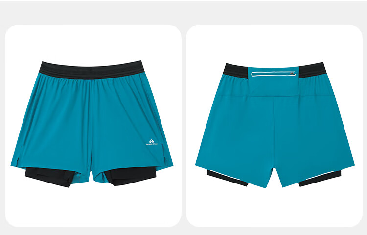 Pioneer Camp Men's Racing Running Shorts Summer Quick-Dry Sports Fitness Three-Quarter Pants Trail Running Anti-Exposure Fake Two-Piece 16