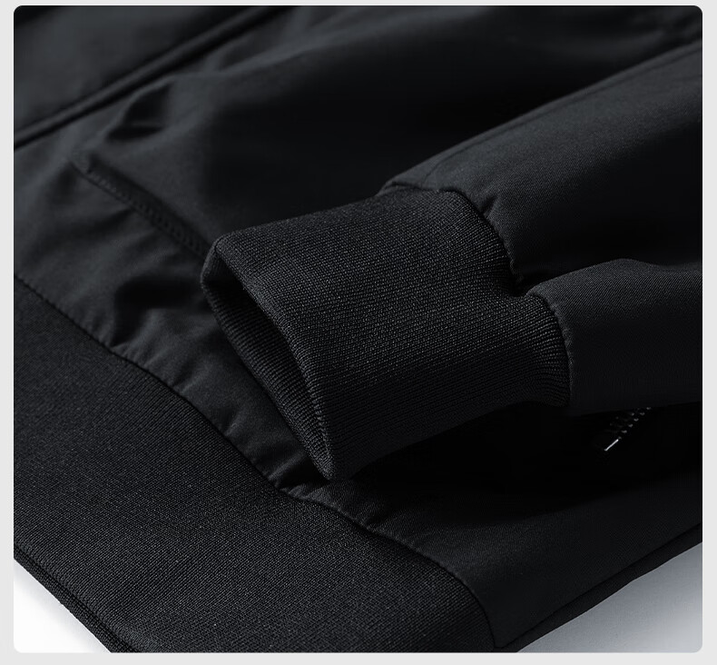 MARK FAIRWHALE Men's Autumn Winter Fashionable Casual Fleece-Lined Warm Lapel Jacket Amber Black Fleece-Lined XL 5
