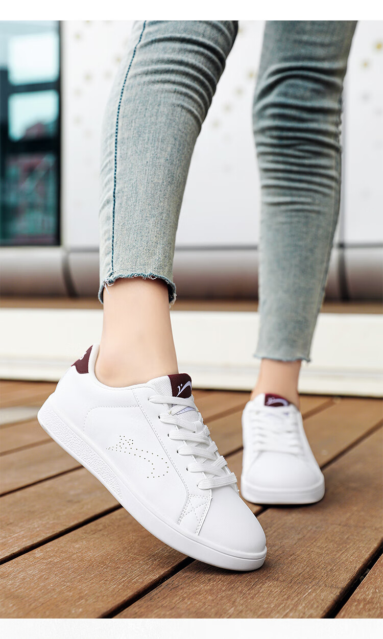 Guirenniao Canvas Shoes, Couple's Casual Shoes, Summer Women's Shoes, Versatile Sports Sneakers, White Men's Shoes, White/red, Women's Size 38 3
