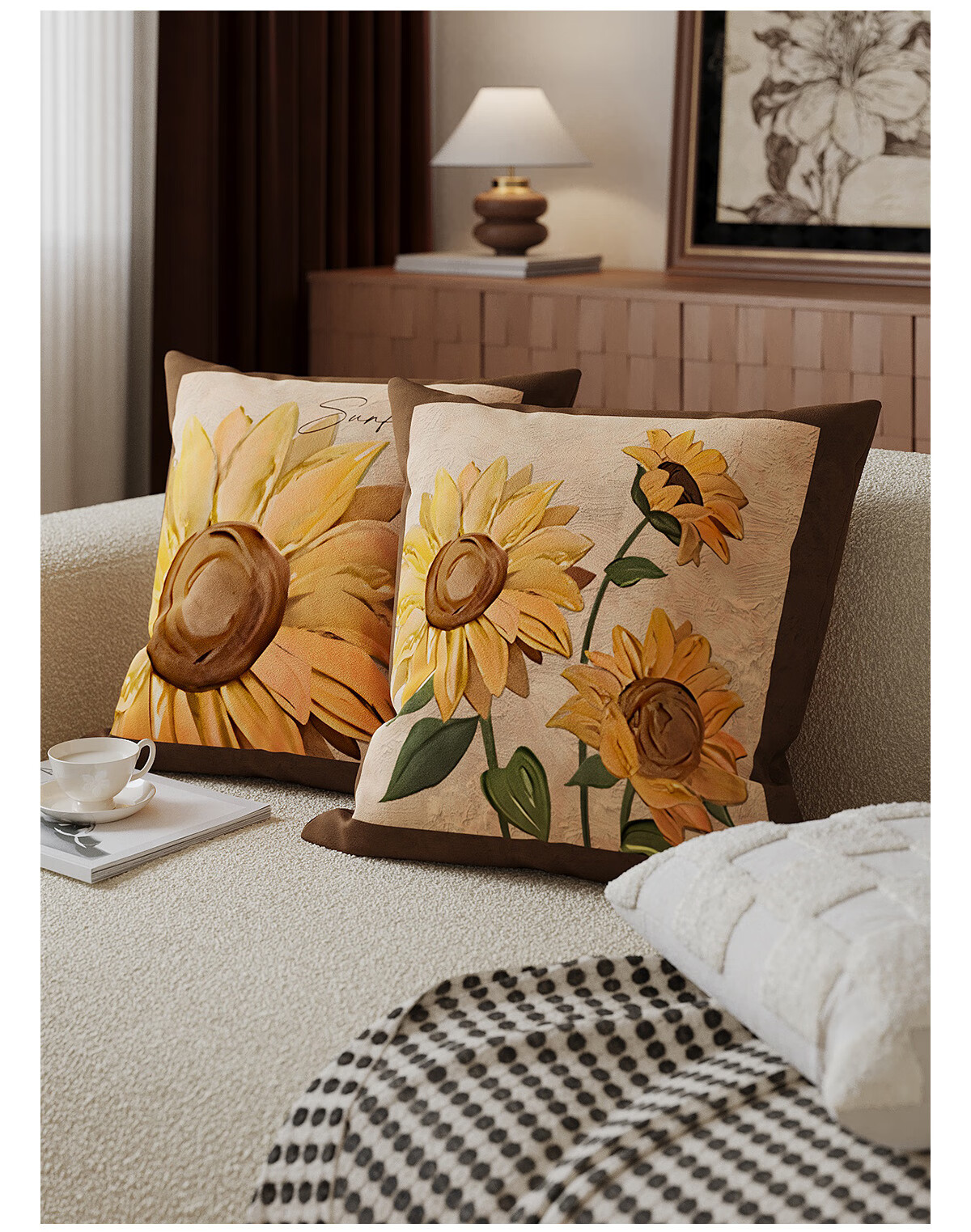 Shengwaluding Sofa Cushion, Bed Headrest, Sleeping Backrest Pad, Living Room Light Luxury High-End Feel, Removable And Washable, All-Season Nap Pillow with Inner Core 4