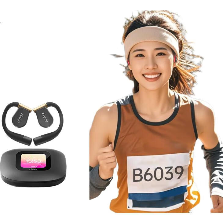 Беспроводные наушники Cleer ARC3 с открытым ухом, спортивные Bluetooth-наушники с долгим аккумулятором, AI-гарнитура с Dolby Atmos, звездный черный