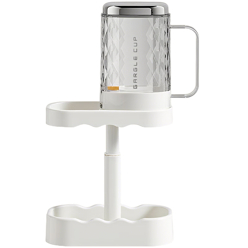 Baoshi Electric Toothbrush Holder with Adjustable Height, Dust-Proof, Water-Draining, And Compartmentalized Storage for Dormitory Use
