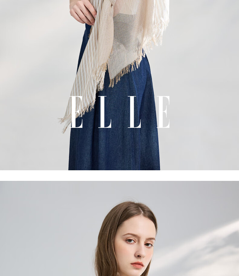 ELLE [Gift Box Set] 100% Modal Silk Scarf Women's Spring Summer Shawl Wrap Gift for Mom Girlfriend 14