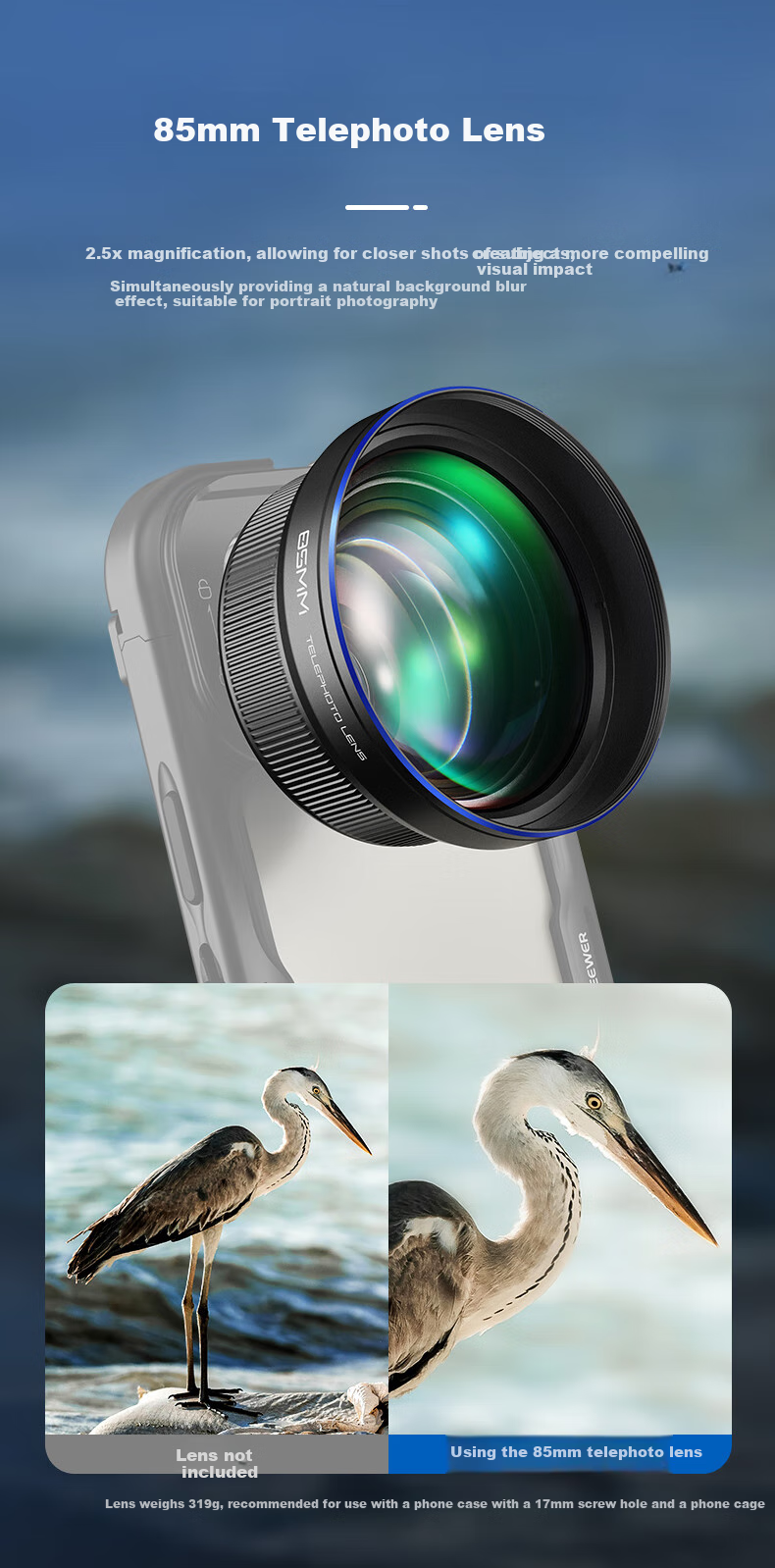 NEEWER Smartphone Lens, 7x Telephoto Master-Level Phone Camera, High-Definition Professional Shooting, Compatible with Apple 18 Pro And Huawei, Universal External DSLR-Level Concert Macro Photography Tool 10