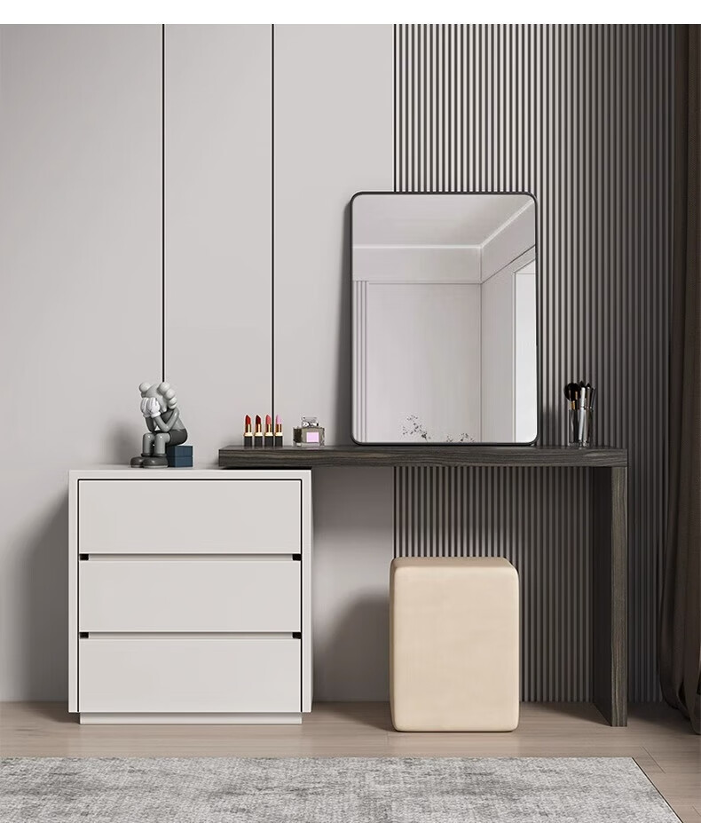 Qianxihuafu Bathroom Mirror, Wall-Mounted Mirror, Washroom Vanity Mirror, Toilet Wall-Hanging Mirror, 40*60 Cm, White 1