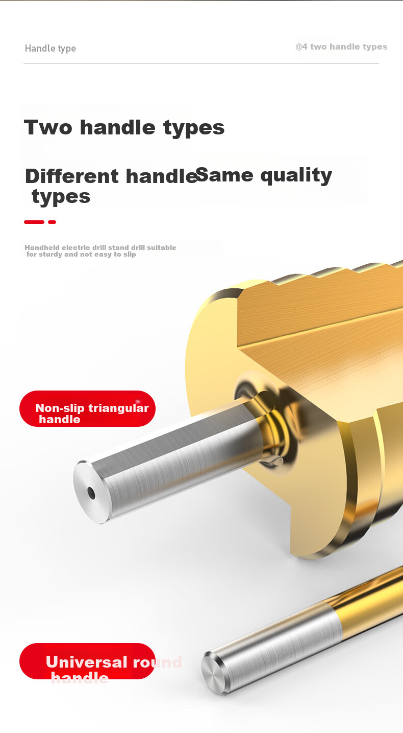 HUHAO Pagoda Drill Bit, Metal Stainless Steel High Hardness Hole Opener, Specialized Drill for Iron Opening, Hole Enlarger, Drilling Tower-Shaped Step Drill 9