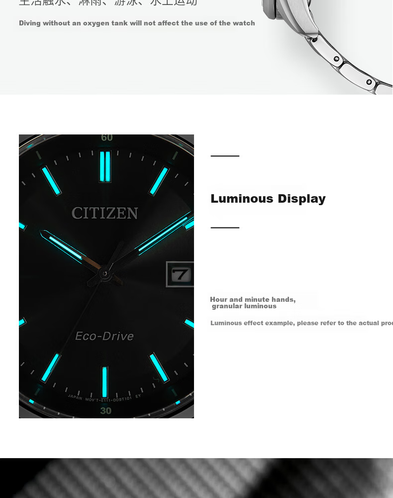 CITIZEN Watch for Men, Japanese And Korean Style, Eco-Drive, Date Display, Steel Band, Minimalist Business Design, Gift for Boyfriend, BM7560-59L 7