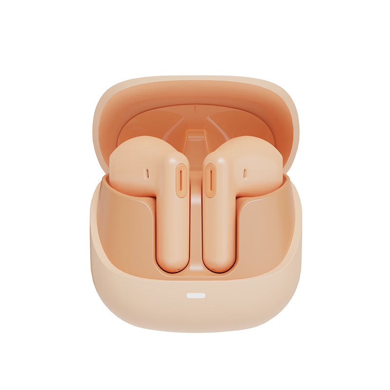 Lenovo Xiaoxin Macaron Semi-In-Ear Earphones Bluetooth 5.3 Wireless Earbuds 10mm Bio-Diaphragm Long Battery Life Fast Charging Low Latency Gaming Comfortable Wear Orange